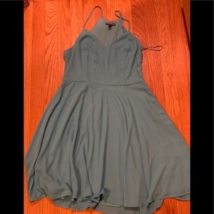 Aqua blue a line mini dress